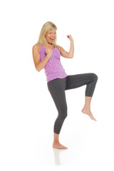 Model isolated cheerful