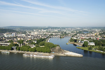 Fototapeta premium Deutsches Eck in Koblenz, Deutschland