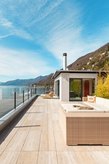 Fototapeta na wymiar modern architecture, beautiful terrace