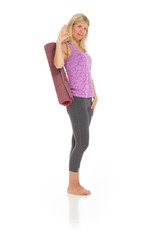 Fototapeta premium Model isolated ok sign