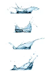 Fototapeten Satz von Wasserspritzern, isoliert auf weiss © Casther
