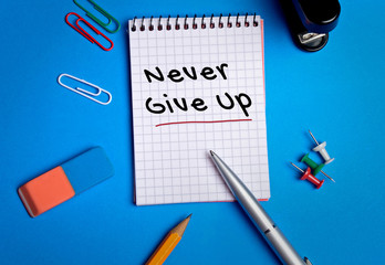 Never Give Up word