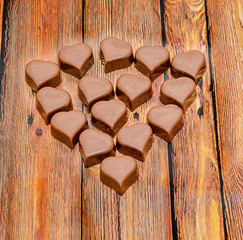 Heart shape chocolate, Valentines Day sweets