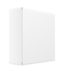 Naklejka premium white paper carton box packing vector illustration