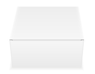white paper carton box packing vector illustration