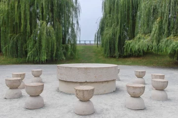 Cercles muraux Monument artistique Silence Table made by the sculptor Constantin Brancusi