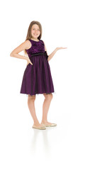 Naklejka premium Model isolated hand gesture presenting