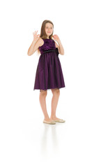 Fototapeta premium Model isolated ok sign