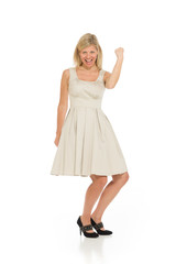 Model triumph victory fist