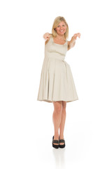 Fototapeta premium Model pointing to camera