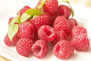 Fresh raspberries