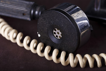 Fototapeta na wymiar vintage telephone handset