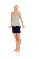 Furious model screaming