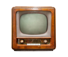 old TV, front view
