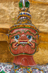 Giant figure sculpture in Grand Palace Temple, Bangkok, Thailand