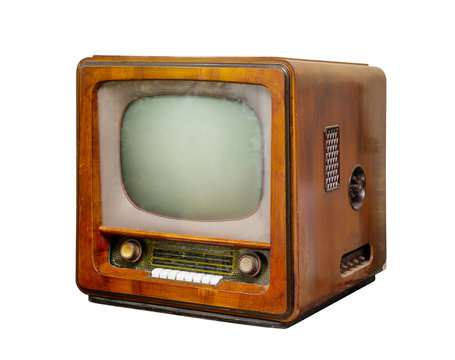 old TV, side view