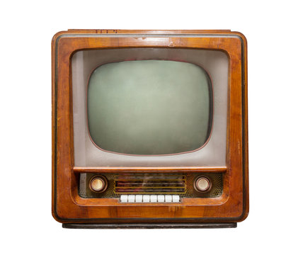 old TV, front view