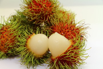 Fototapeta na wymiar Rambutan sweet fruit from Thailand