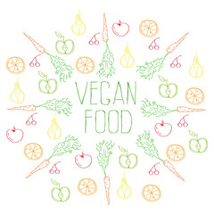 Fototapeta na wymiar vegan food background