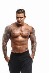 Fototapeta premium Tattoed muscular man