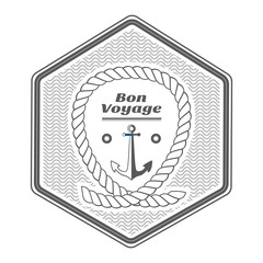 vector vintage nautical label, icon and design element