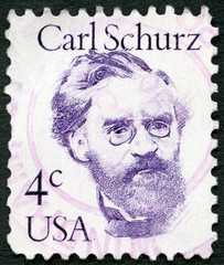 USA - CIRCA 1980: shows portrait of Carl Christian Schurz (1829-