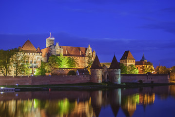 Naklejka na ściany i meble Zamek w Malborku, światowe dziedzictwo UNESCO 