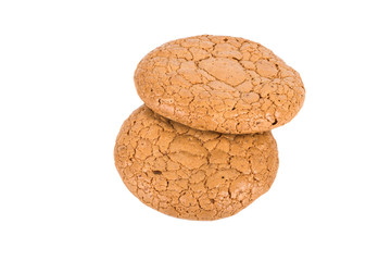 Almond cookies isolated on a white background