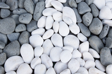 Background of black and white pebbles