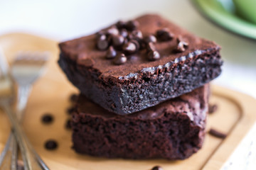 Homemade Brownies with chocolate chips