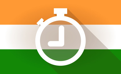 India flag icon with a timer