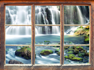 Fensterblick - Wasserfall