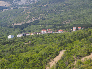 Fototapeta na wymiar The town on the coast. Crimea