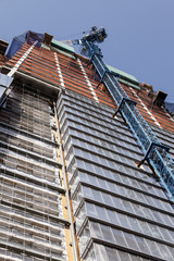 Baustelle mit einem Kran