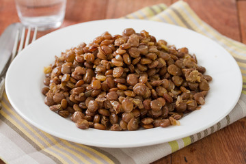 lentil on plate