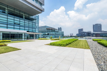 Empty road at building exterior