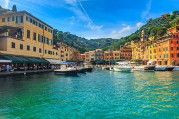 Portofino fishing village on a summer day,Cinque Terre,Italy