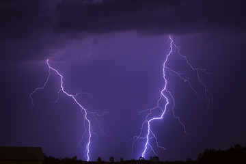 Thunder storm lighting