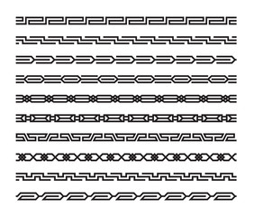 Set of geometric seamless patterns in oriental style - 83928583
