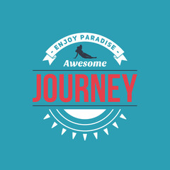 Retro summer vintage label on colorful background