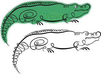 vector alligator