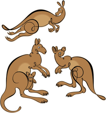 vector kangaroo