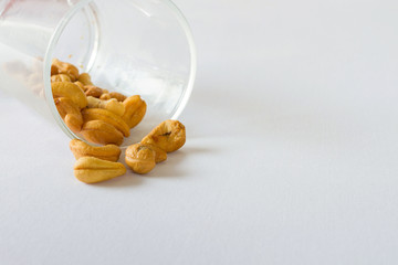 Cashew Nuts on white background