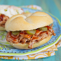 Barbeque Pulled Pork Sandwich 