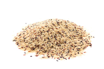 brown rice grains