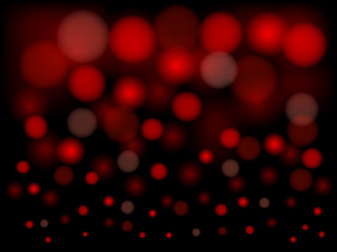 Red bokeh abstract vector background