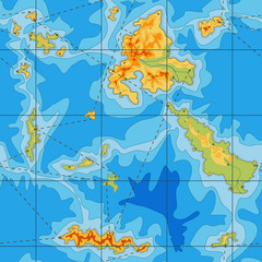 Fototapeta na wymiar seamless color map of the blue sea