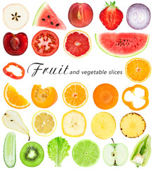 Fruit and vegetable slices © seralex