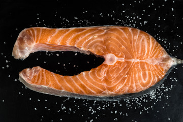 salmon steak red fish