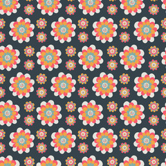  flowers seamless pattern